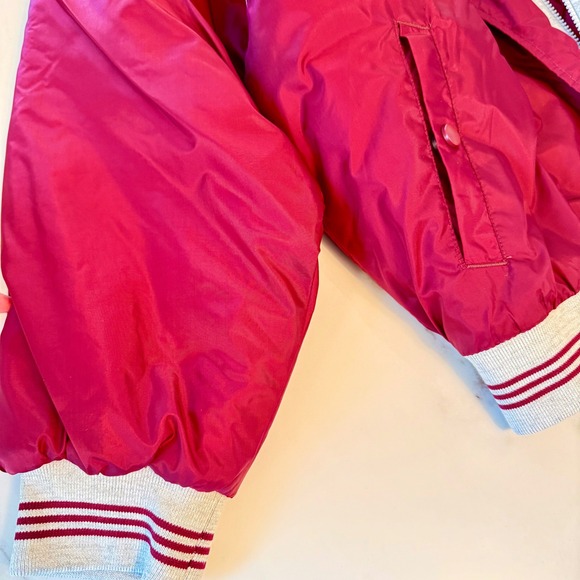 RedHead Mens Hooded Bomber Jacket Burgundy Red Quilted Insulated Vintage Medium - Picture 3 of 15